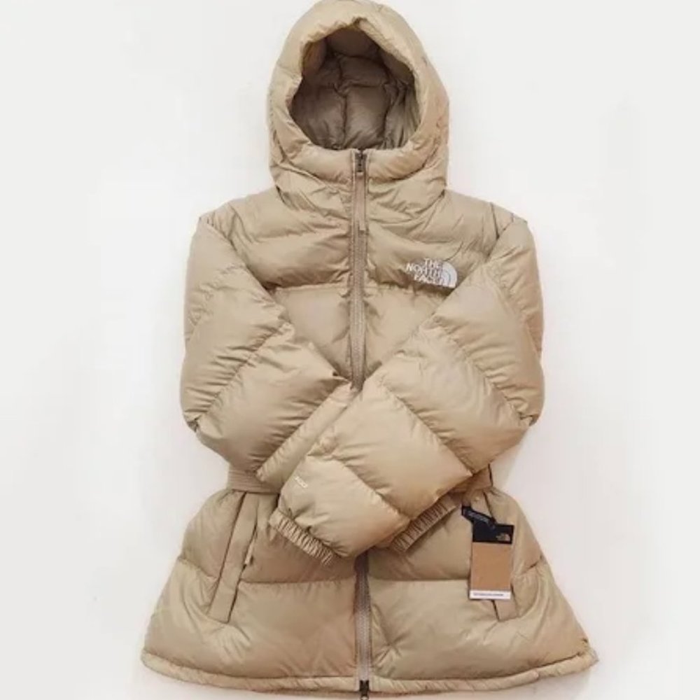 NWT (XS,M,L,XL) Women's The North Face Nuptse Belted 700 Down Jacket Khaki